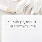 Casual Script Couple Return Address Label (Insitu)