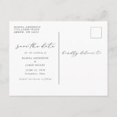 Casual Script De datum opslaan Foto Briefkaart Zwa (Achterkant)