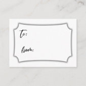 Casual Script Display Baby shower Geen cadeauverpa Informatiekaartje (Achterkant)