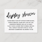 Casual Script Display Baby shower Geen cadeauverpa Informatiekaartje (Voorkant)