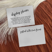 Casual Script Display Vrijgezellenfeest Geen cadea Informatiekaartje