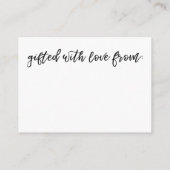 Casual Script Display Vrijgezellenfeest Geen cadea Informatiekaartje (Achterkant)