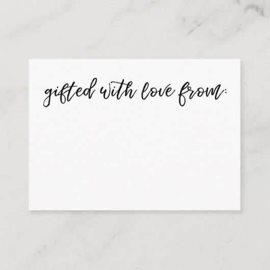 Casual Script Display Vrijgezellenfeest Geen cadea Informatiekaartje (Achterkant)