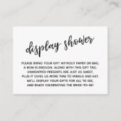 Casual Script Display Vrijgezellenfeest Geen cadea Informatiekaartje (Voorkant)