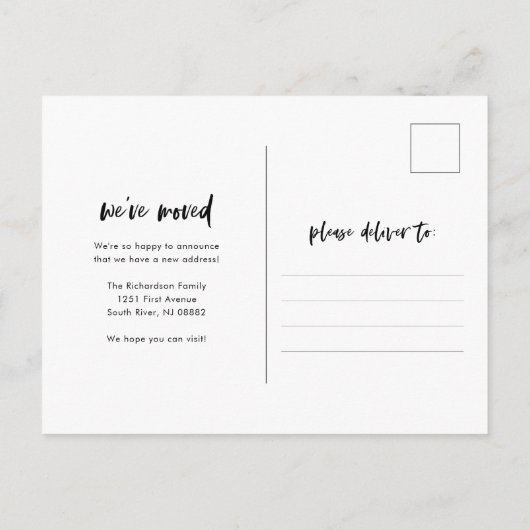 Casual Script | Eenvoudige aankondiging van fotove (Achterkant)