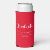 Casual Script Eenvoudige Graduation Party Seltzer Blikjeskoeler (Seltzer Voorkant)