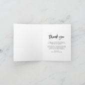 Casual script en Afstuderen foto Bedankkaart (Binnen)