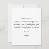 Casual Script en Afstuderen Foto Dank u Kaart (Achterkant)