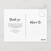 Casual script en foto | Bruiloft dank u Briefkaart (Achterkant)