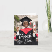 Casual script en foto's | AFSTUDEREN Bedankkaart (Voorkant)