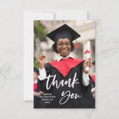 Casual script en foto's | AFSTUDEREN Bedankkaart (Voorkant)