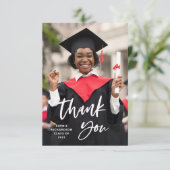 Casual script en foto's | AFSTUDEREN Bedankkaart (Staand voorkant)