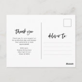 Casual script en foto's | Afstuderen Hartelijk dan Briefkaart (Achterkant)