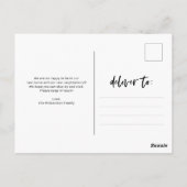 Casual script en foto's | Verplaatsingsaankondigin Briefkaart (Achterkant)