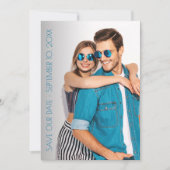 Casual Script-fotobruiloft slaat de datum op Save The Date (Voorkant)