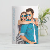 Casual Script-fotobruiloft slaat de datum op Save The Date (Staand voorkant)