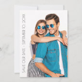 Casual Script-fotobruiloft slaat de datum op Save The Date (Voorkant)