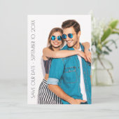Casual Script-fotobruiloft slaat de datum op Save The Date (Staand voorkant)