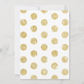 Casual Script | Gold Polka Dot Vrijgezellenfeest Kaart (Achterkant)