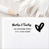 Casual Script & Hart Doodle | Zwart Etiket (Insitu)