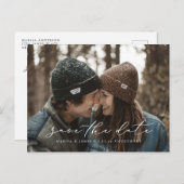 Casual script Het Briefkaart Datumfoto opslaan (Voorkant / Achterkant)