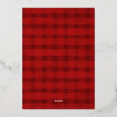 Casual script met kerstfoto Gold Folie Feestdagenkaart (Achterkant)