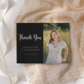 Casual Script Modern Afstuderen Dank je kaart