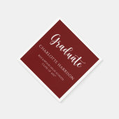 Casual Script Modern Afstuderen Papier Servet (Hoek)