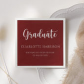 Casual Script Modern Afstuderen Papier Servet