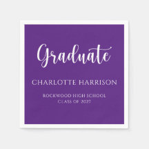 Casual Script Modern Afstuderen Papieren servetten