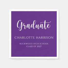 Casual Script Modern Afstuderen Papieren servetten