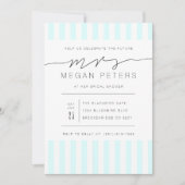 Casual Script | Modern Mint Vrijgezellenfeest Kaart (Voorkant)