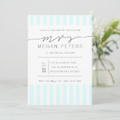 Casual Script | Modern Mint Vrijgezellenfeest Kaart (Staand voorkant)