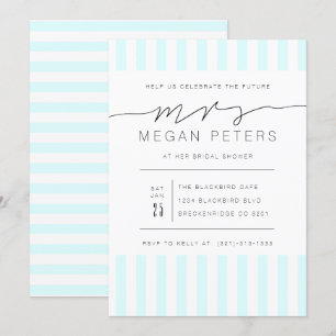 Casual Script   Modern Mint Vrijgezellenfeest Kaart