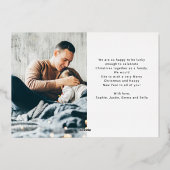 Casual Script Multi Photo Grid | PRETTIGE FEESTDAG Folie Feestdagenkaart (Achterkant)