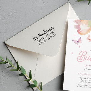 Casual Script Return-adres Zelfinktende Stempel