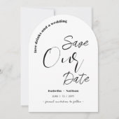 Casual script Sla de datum op Gratis Drinken bruil Kaart (Voorkant)