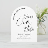 Casual script Sla de datum op Gratis Drinken bruil Kaart (Staand voorkant)