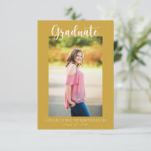 Casual script twee foto | Aankondiging Afstuderen (Staand voorkant)