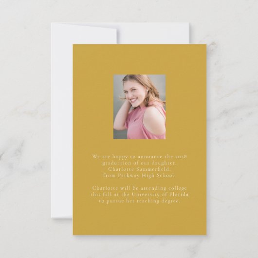 Casual script twee foto | Aankondiging Afstuderen (Achterkant)