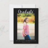 Casual script twee foto | Aankondiging Afstuderen (Voorkant)