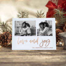 Casual script twee fotoraster | Liefde en Joy