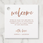 Casual Script | Welkomstcadeau voor bruiloft of ma Bedankjes Labels (Voorkant)