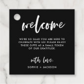 Casual Script | Welkomstcadeau voor bruiloft of ma Bedankjes Labels (Voorkant)