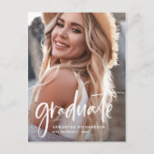 Casual Script White | Twee fotograafpartijen Uitnodiging Briefkaart (Voorkant)