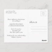 Casual Script | Witte grijze wijziging van de huwe Briefkaart (Achterkant)