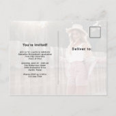 Casual script zwart | Twee fotograafpartijen Uitnodiging Briefkaart (Achterkant)