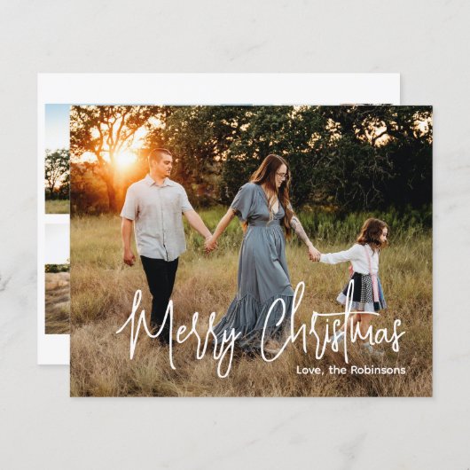 Casual scriptfoto Modern Christmas (Voorkant / Achterkant)