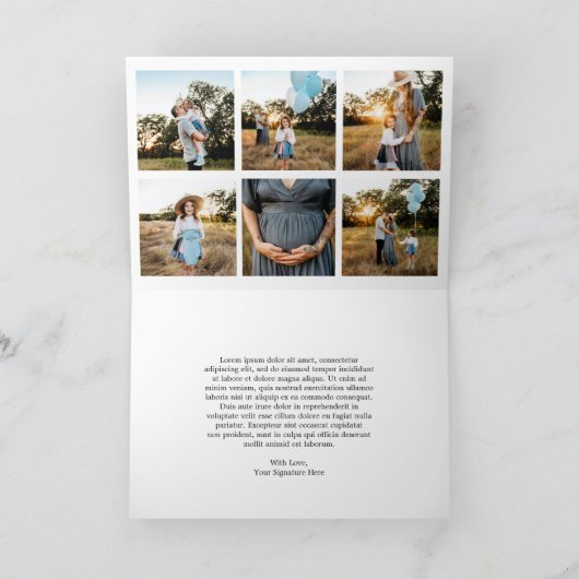 Casual scriptfoto Modern Christmas Feestdagen Kaart (Binnen)