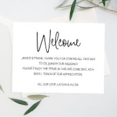 Casual scriptnamen Welkome bruiloft cadeaus